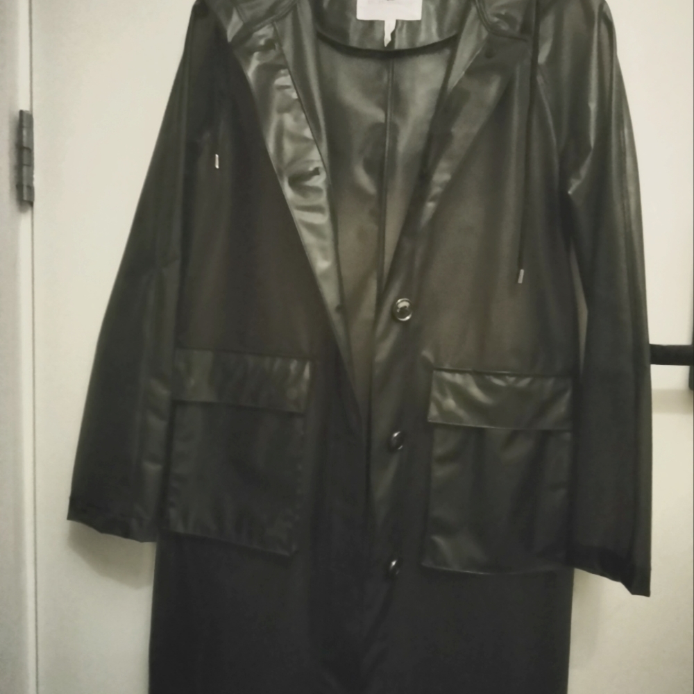 Sheer Black Bcbgeneration Raincoat - image 3